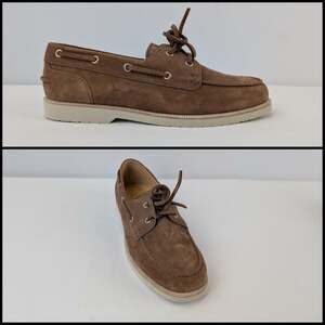 Brunello Cucinelli Suede Boat Shoes Boots in Brown Brand New with Box 42